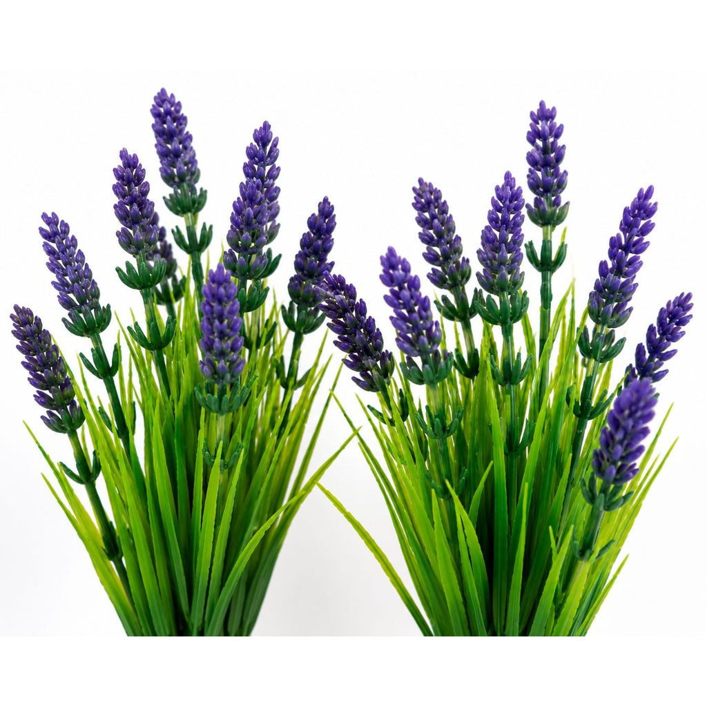 Faux Lavender Bunches UV Resistant Artificial Lavender Flowers Set of 2 Farmhouse Decor Outdoor Porch Decor Purple Floral