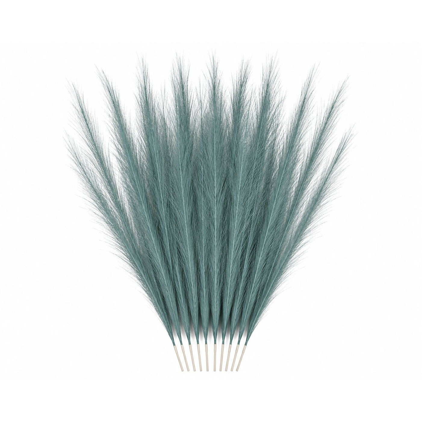 Teal Pampas Grass Stems 13 Pc Wispy Artificial Filler Grass 16 Inch Faux Floral Swag Wreath Vase Decor