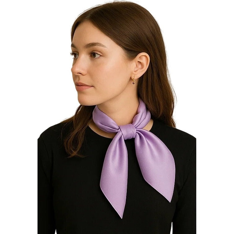 Blue Satin Scarf 19x19" Bandana Neckerchief Pocket Square Western Cowgirl