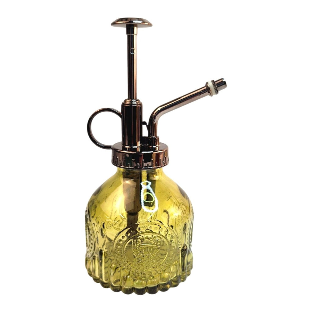 Olive Green Glass Orchid Mister 6.8 oz Air Plant Fine Mist Spray Bottle