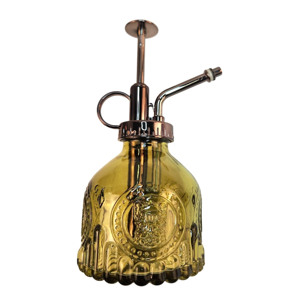 Olive Green Glass Orchid Mister 6.8 oz Air Plant Fine Mist Spray Bottle
