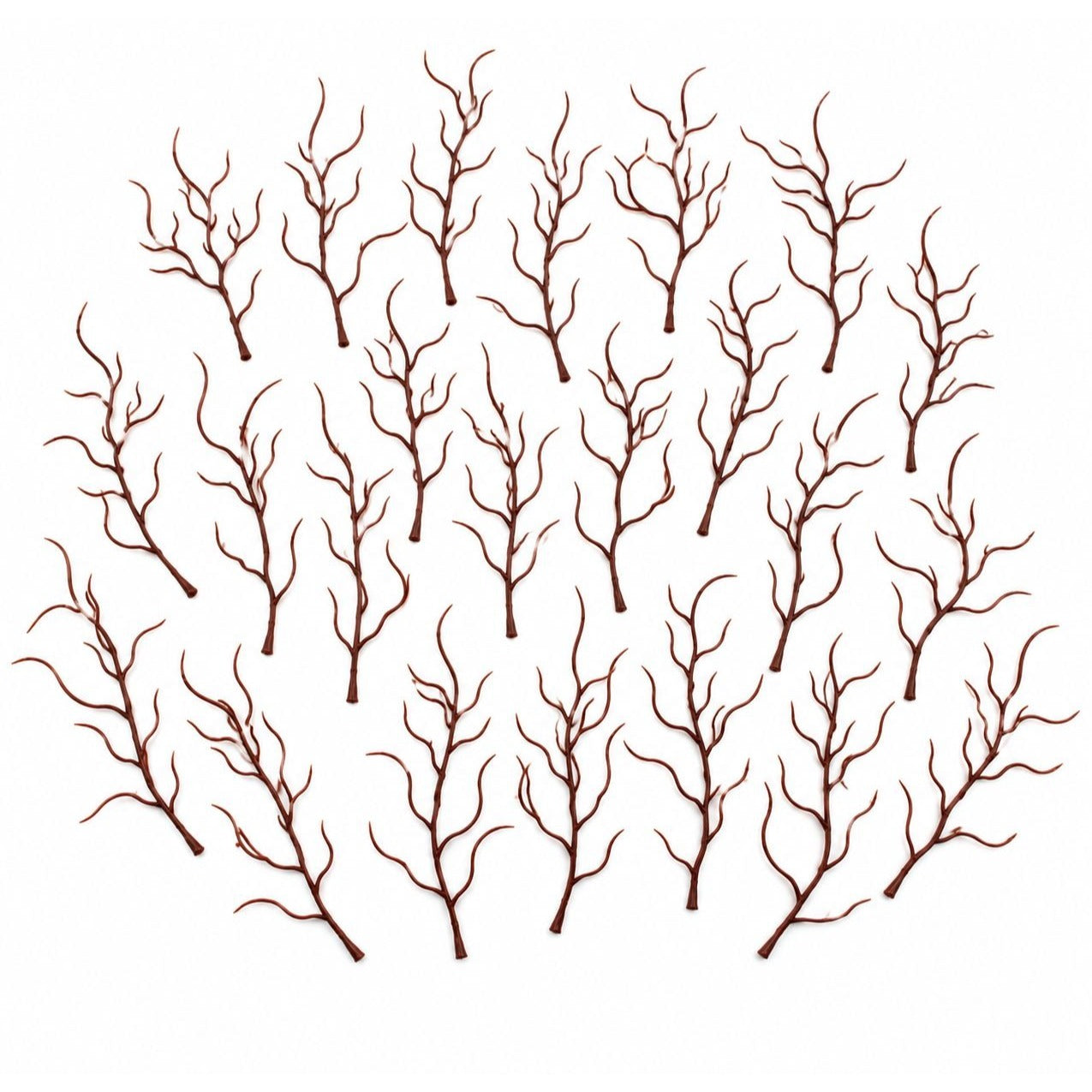 28 Faux Willow Twig Picks 6 Inch Brown Plastic Branches Wreath Centerpiece Accents
