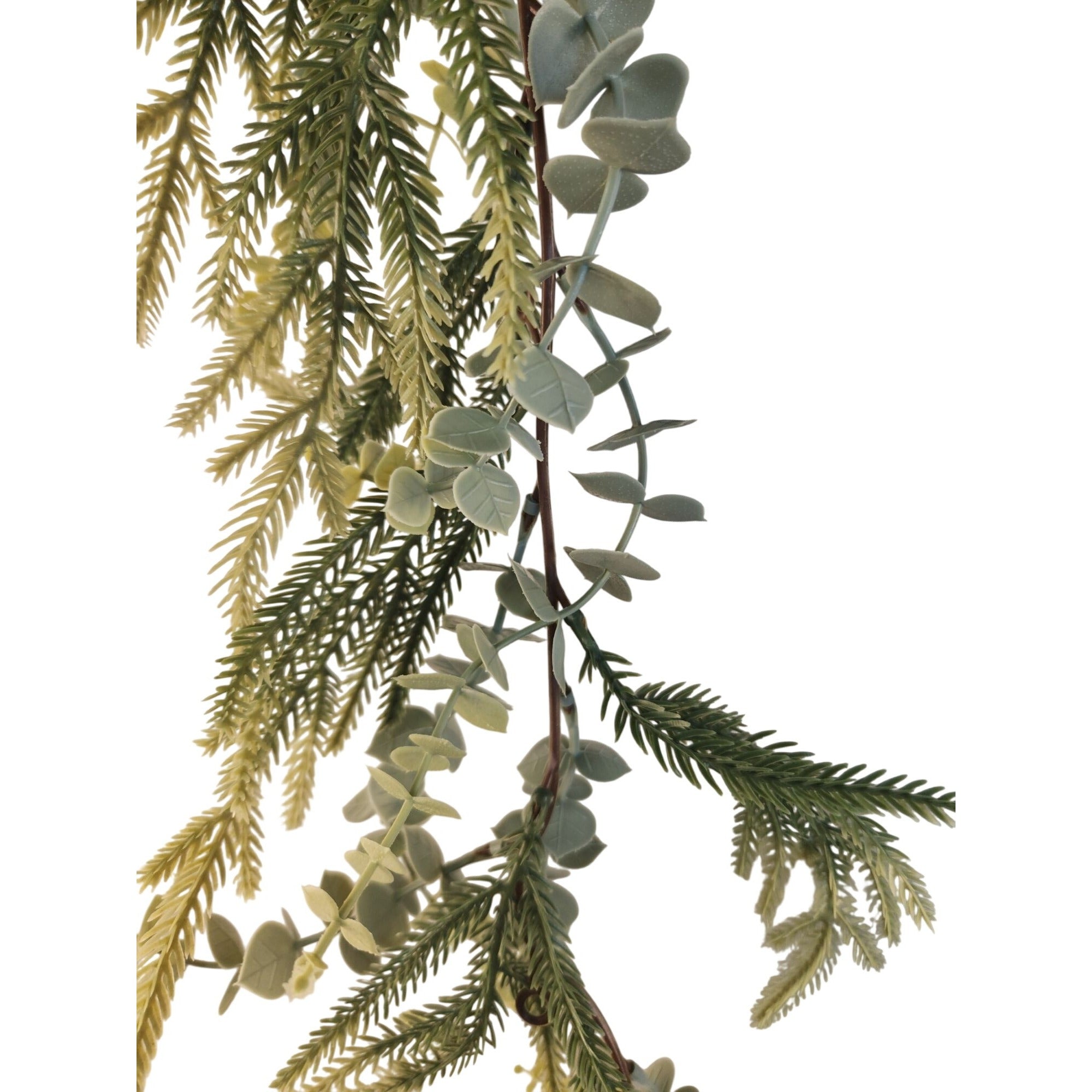 Norfolk Pine Eucalyptus Garland 6ft Faux Christmas Garland Mantel Garland Winter Greenery Wedding Arch Decor Table Centerpiece