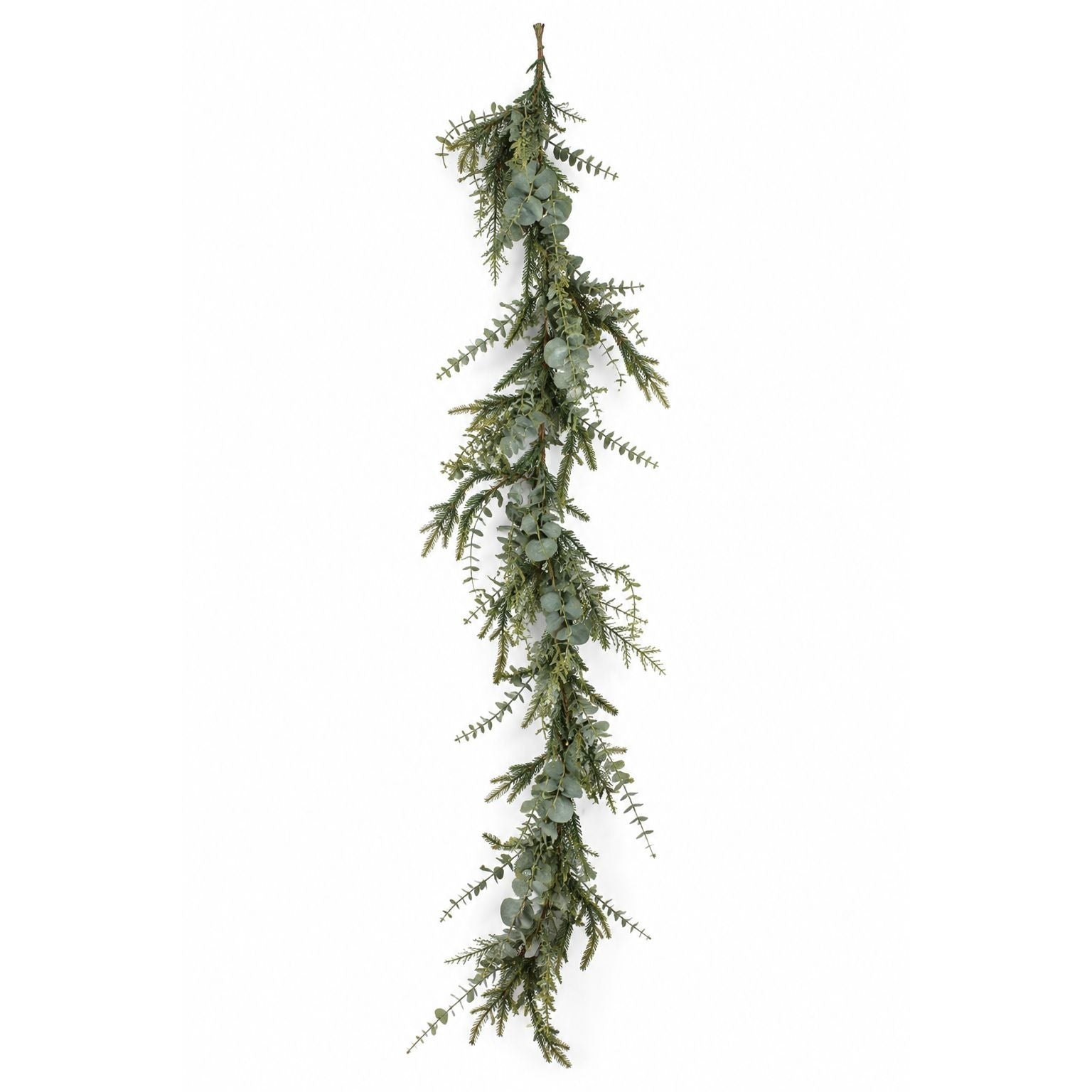 Norfolk Pine Eucalyptus Garland 6ft Faux Christmas Garland Mantel Garland Winter Greenery Wedding Arch Decor Table Centerpiece