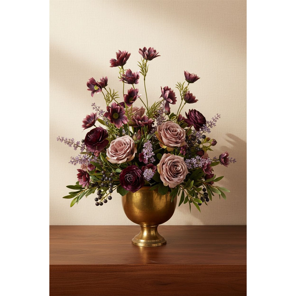 Purple Artificial African Daisy Stems Set of 3 25 Inch Real Touch Flowers for Vase Decor Floral Arrangements