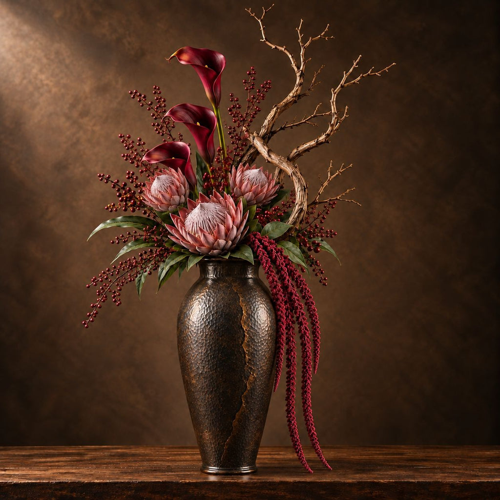 Burgundy Plum Artificial Hanging Amaranthus, 1 Faux Stem, 27 Inch Cascade