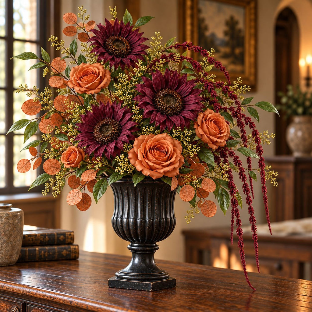 Burgundy Plum Artificial Hanging Amaranthus, 1 Faux Stem, 27 Inch Cascade