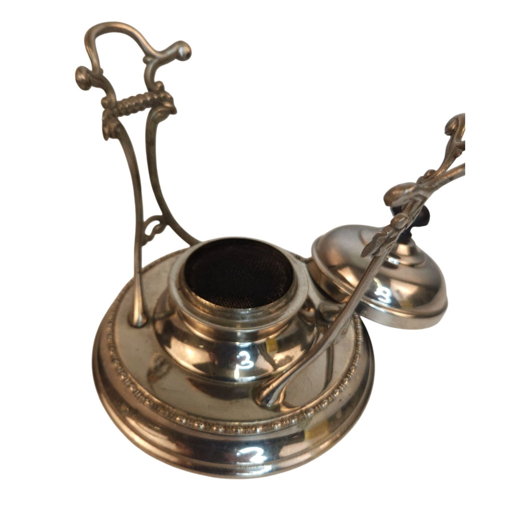 Vintage Silver Plated Tea Warmer Stand | Classic Burner Plate Design