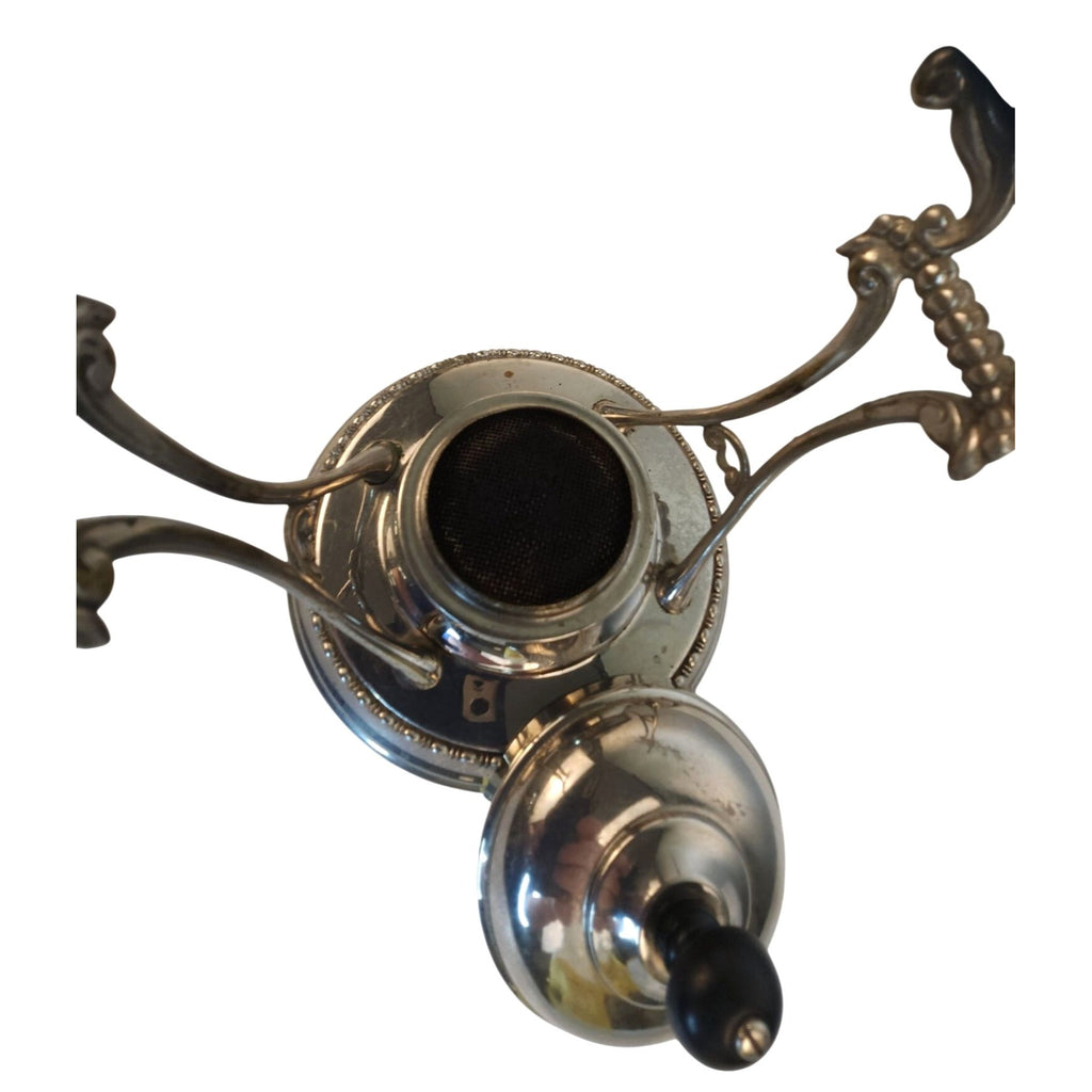 Vintage Silver Plated Tea Warmer Stand | Classic Burner Plate Design