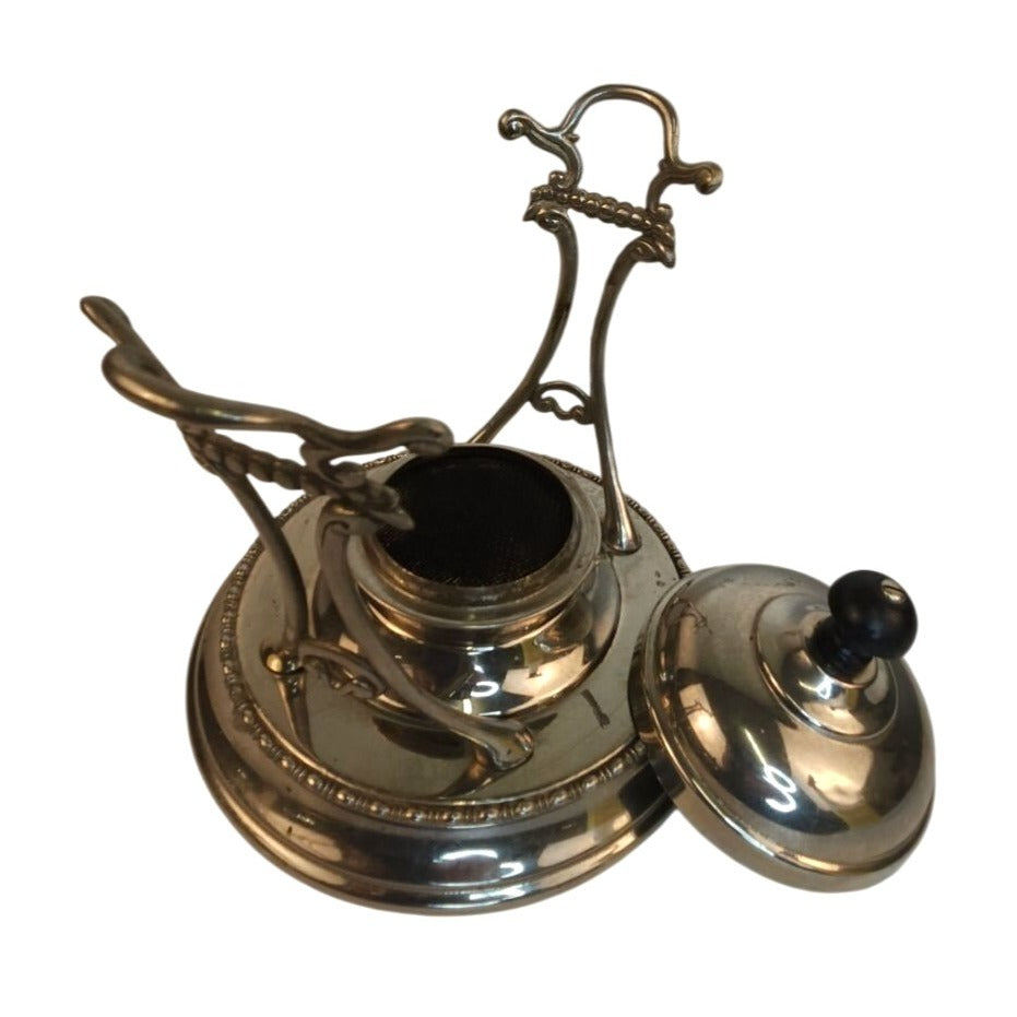 Vintage Silver Plated Tea Warmer Stand | Classic Burner Plate Design