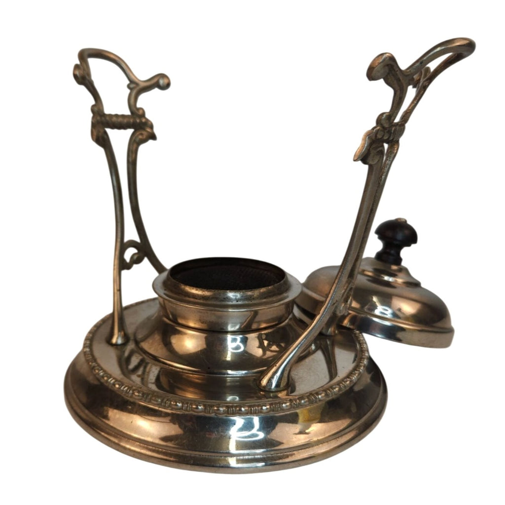 Vintage Silver Plated Tea Warmer Stand | Classic Burner Plate Design