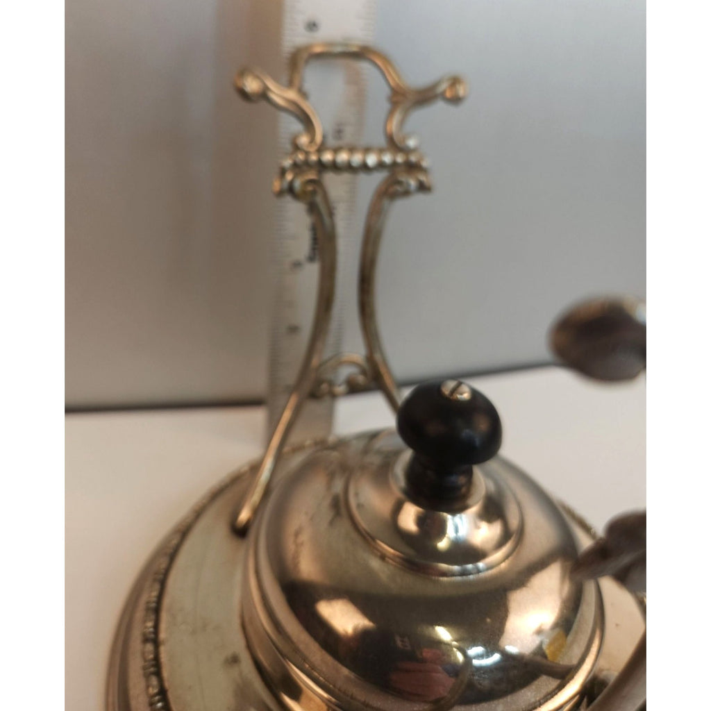 Vintage Silver Plated Tea Warmer Stand | Classic Burner Plate Design