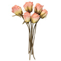 Blush Pink Faux Rose Bouquet Linen Wrapped Rustic Floral Decor Wedding Centerpiece