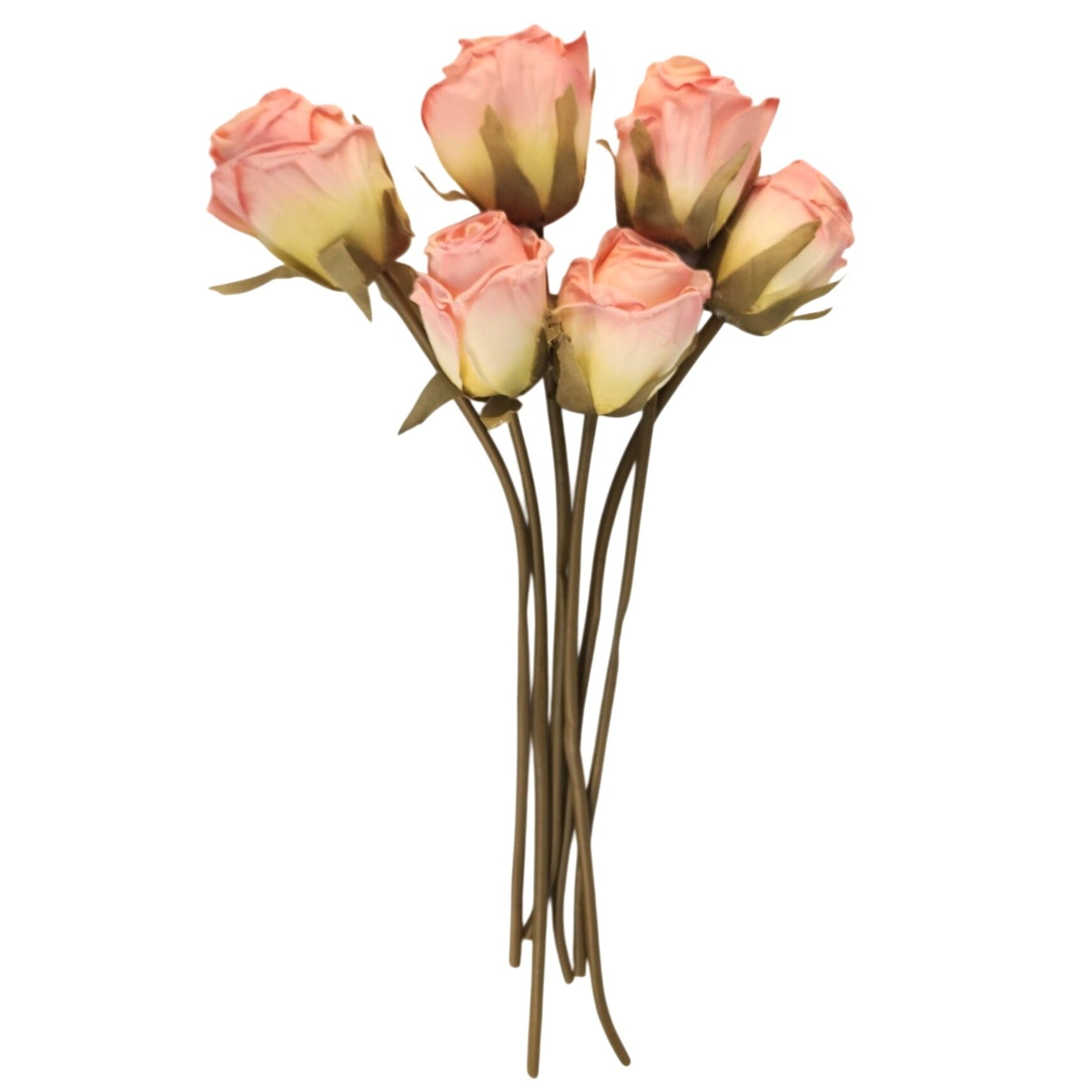 Blush Pink Faux Rose Bouquet Linen Wrapped Rustic Floral Decor Wedding Centerpiece