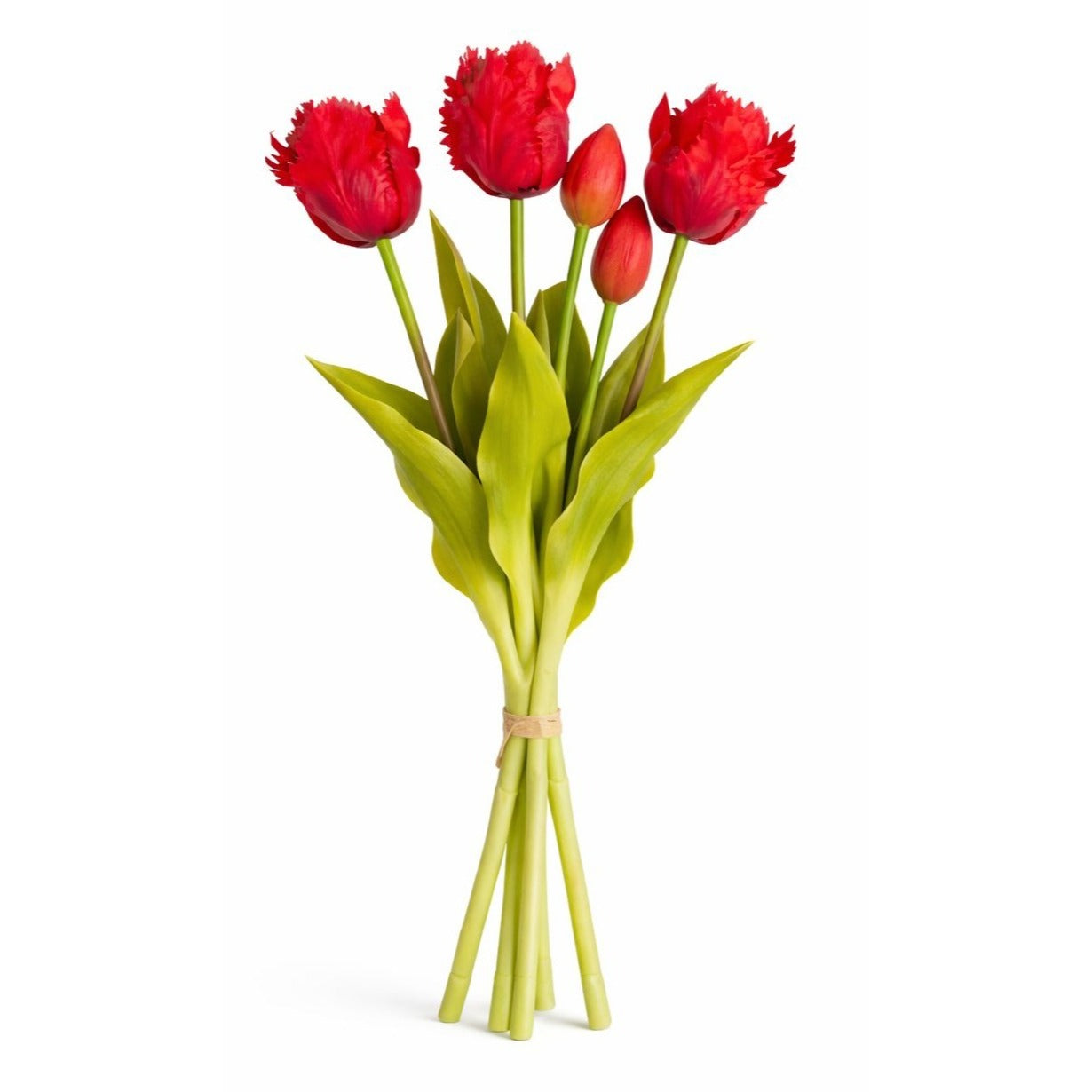 Red Parrot Tulips Faux Flowers 15 Inch Silk Stems Fake Floral Arrangement Wedding Centerpiece Farmhouse Home Decor Spring Bouquet