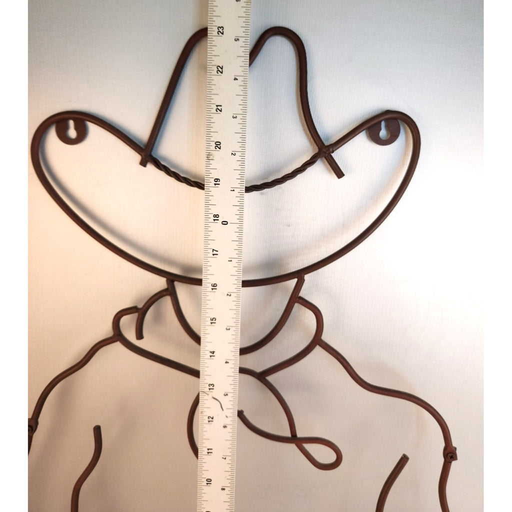 Cowboy Western Bath Towel Holder Rustic Farmhouse Decor Iron Wall Mounted