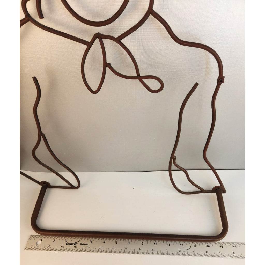 Cowboy Western Bath Towel Holder Rustic Farmhouse Decor Iron Wall Mounted