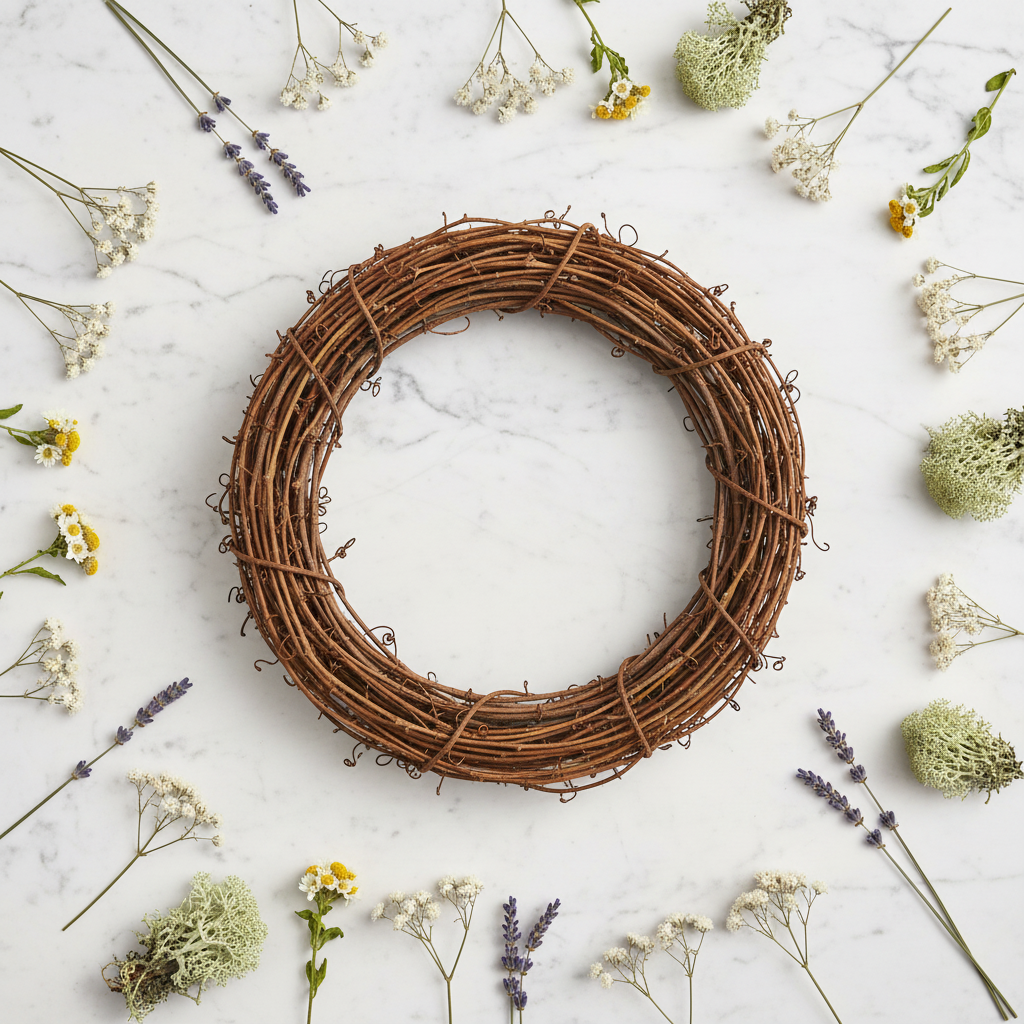 Marble Flat Lay Wreath