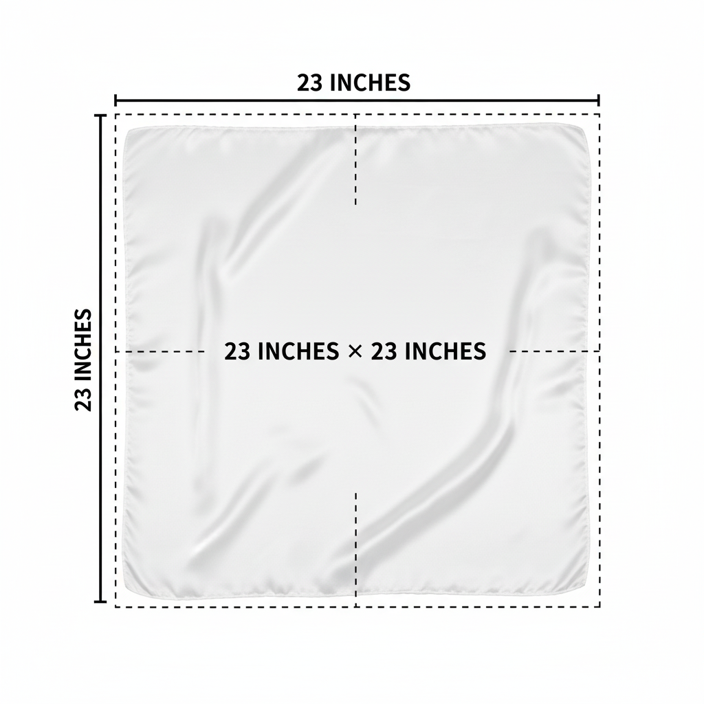 Measurement diagram - 23x23 inches