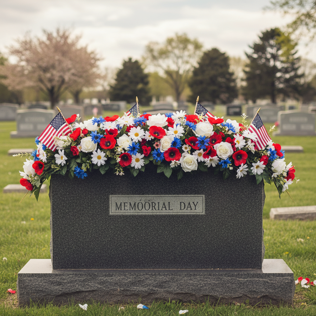Memorial Day Headstone Arrangement