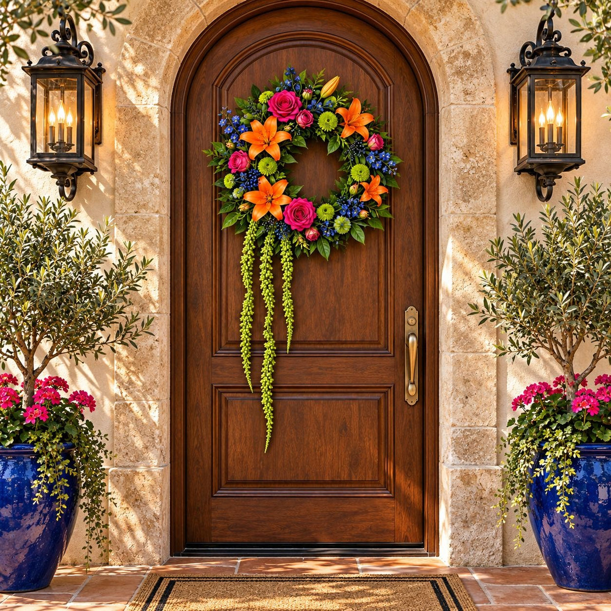 Green Artificial Hanging Amaranthus, 1 Faux Stem, 27 Inch Cascade