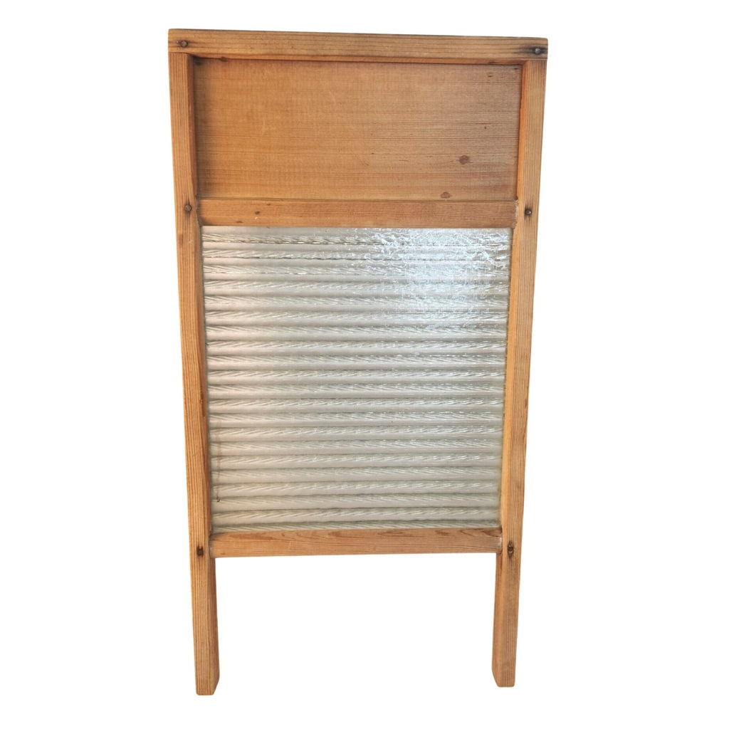 Vintage Maid of Honor Wooden Washboard Embossed Glass Surface 1940s WWII Era