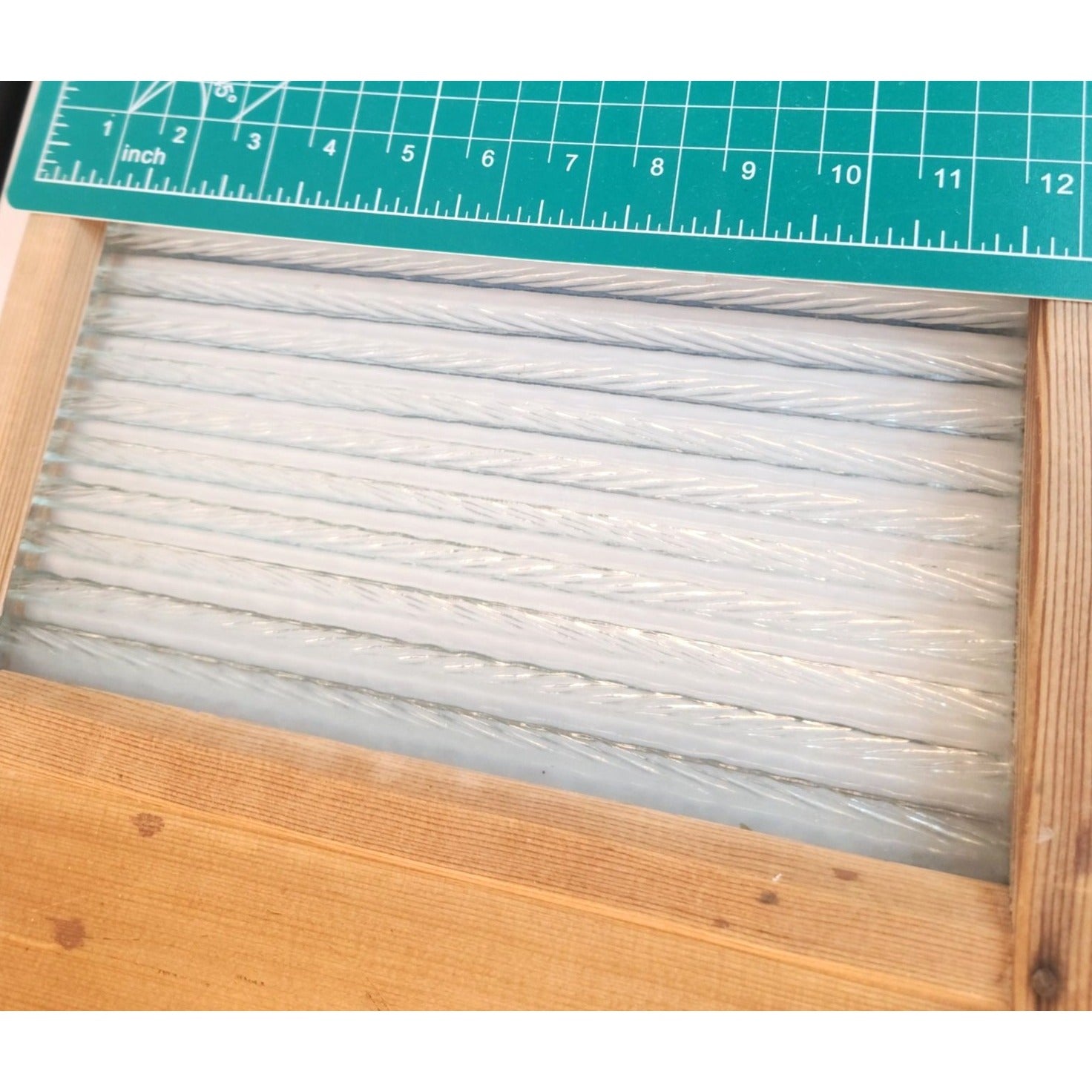 Vintage Maid of Honor Wooden Washboard Embossed Glass Surface 1940s WWII Era