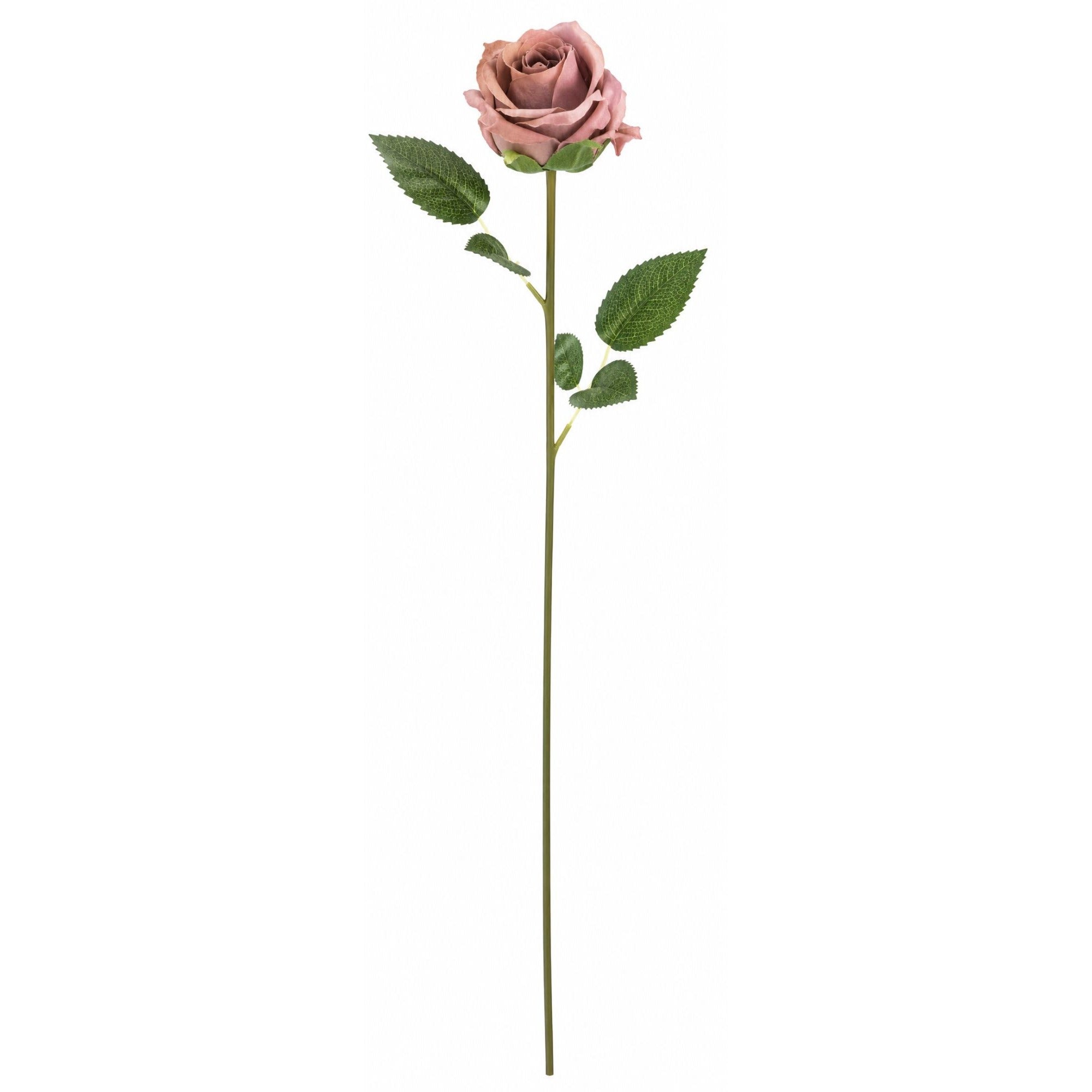 Pink Mauve Rose Stem Set of 6 Dusty Rose Faux Flowers Artificial Long Stem Roses Vintage Mauve Floral Stems Wedding Decor