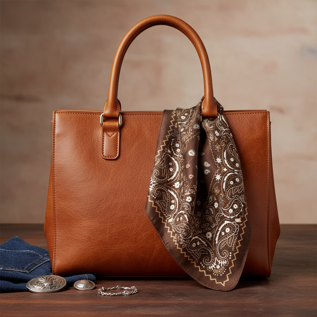 Naturally draped purse lifestyle image