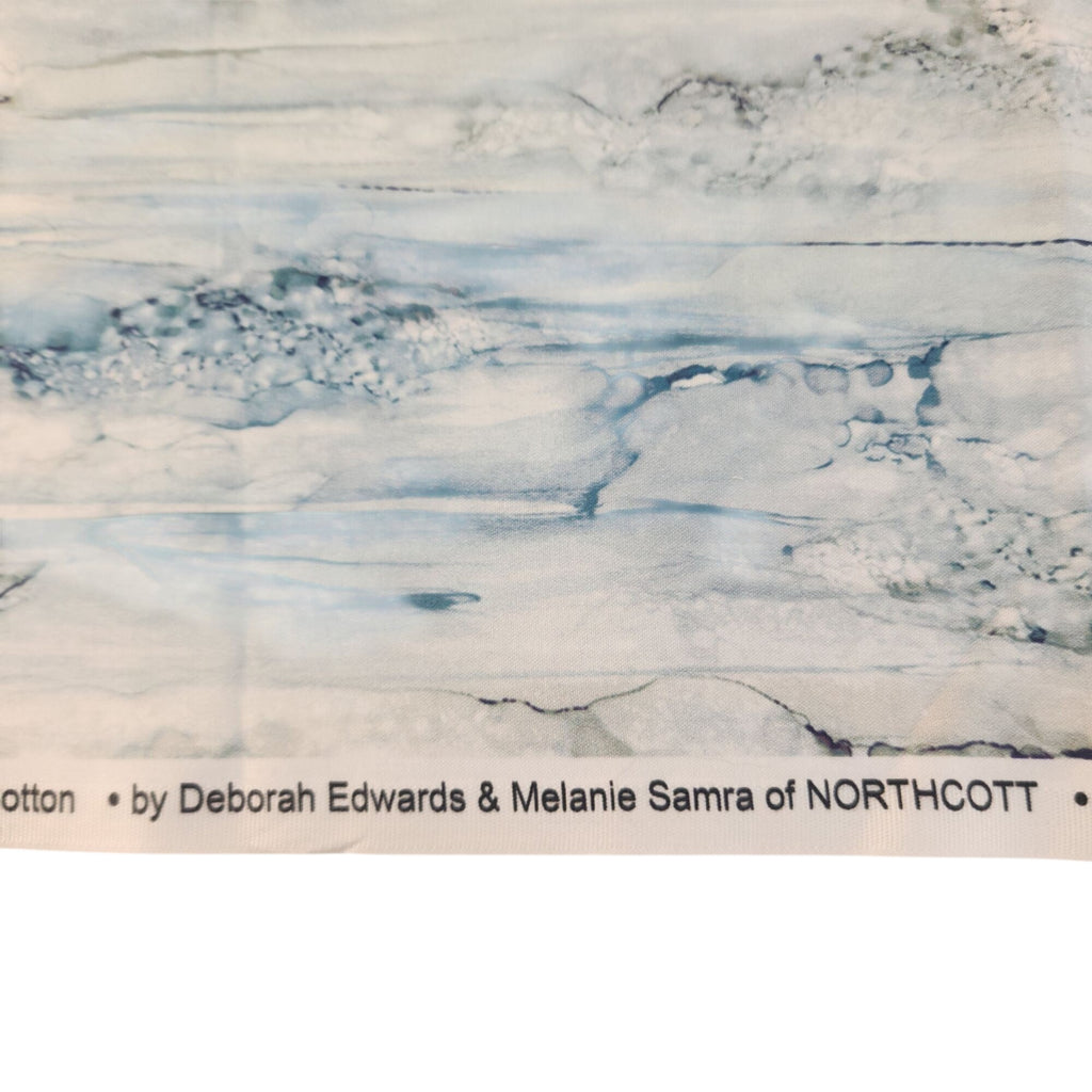 Northcott Soar DP24588 Blue Watercolor Cotton Quilting Fabric, 1⅛ Yds x 44 In