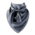 Gray silk scarf with a knot on a white background