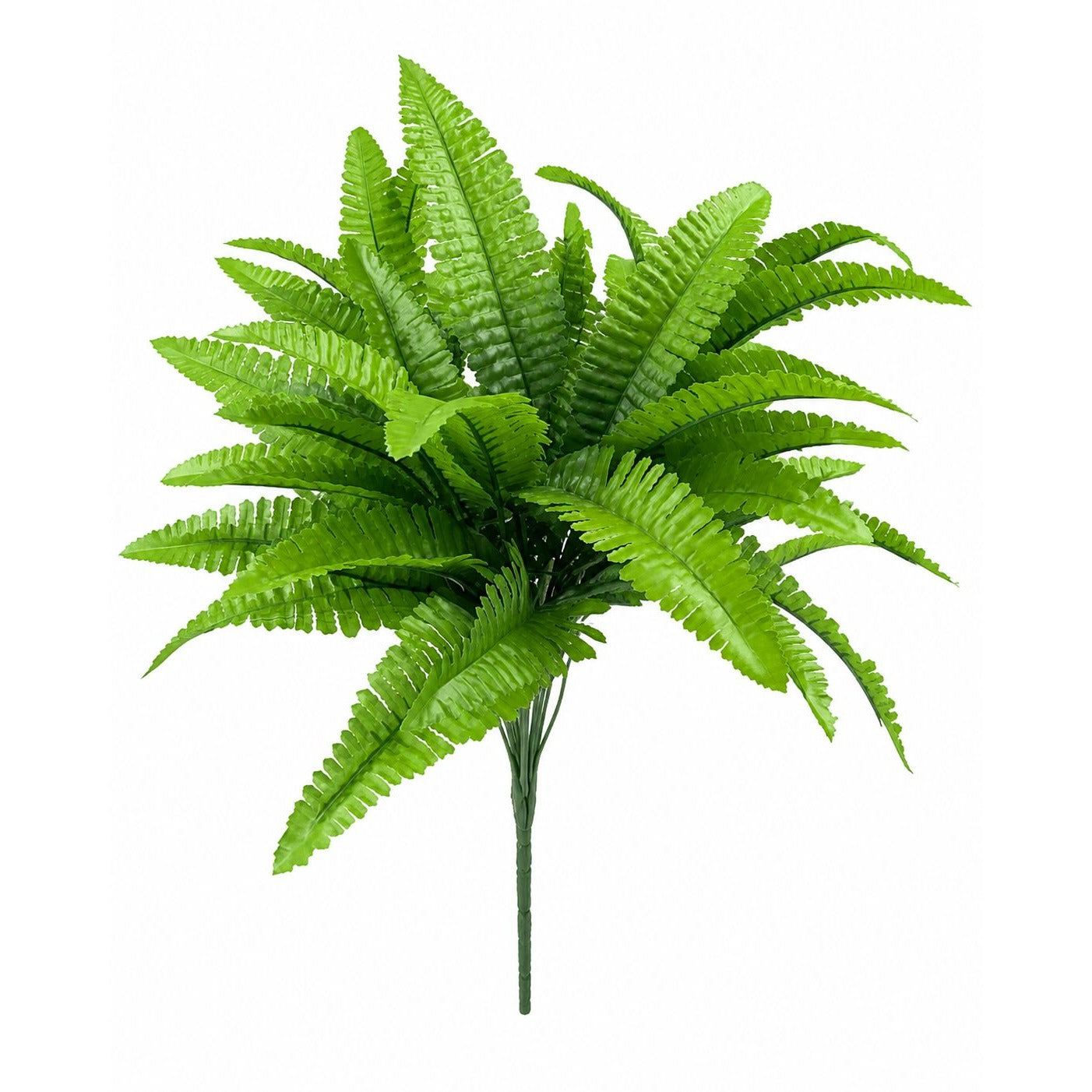 Artificial Boston Fern Bush 20 Inch Faux Fern Plant Hanging Basket Filler Planter Greenery Porch Sunroom Home Decor Indoor Outdoor