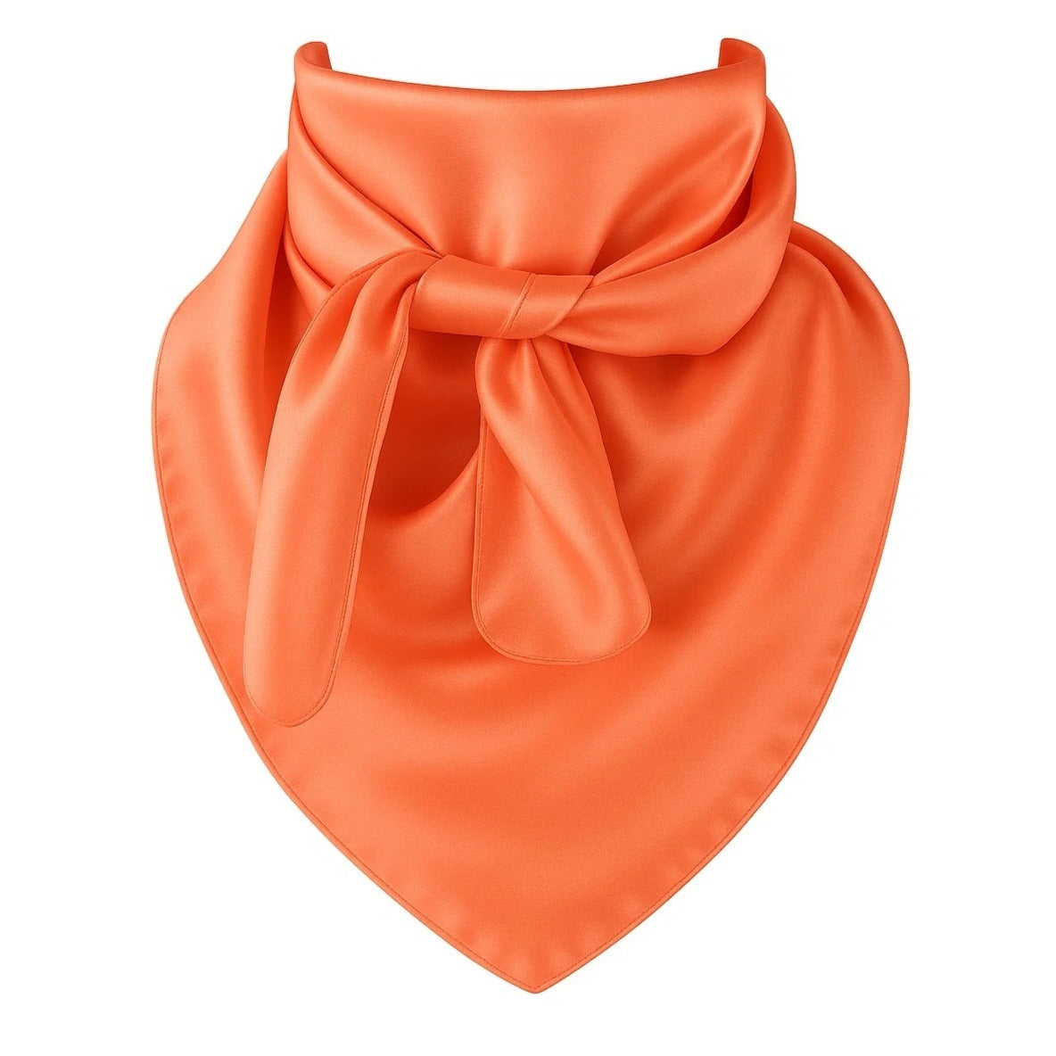 Coral Orange Wild Rag Large Scarf 35x35" Satin Western Accessory Cowgirl or Cowboy