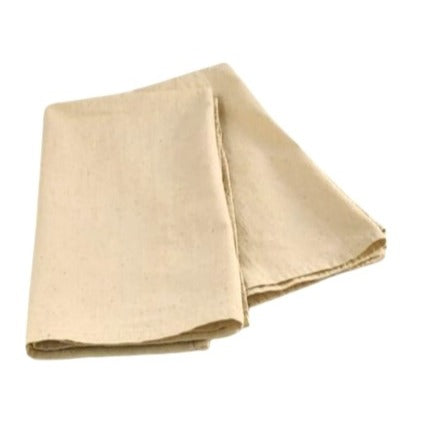 Cotton Dish Towels Set of 2 - Unbleached 26x26" Kitchen Towels with Hanging Loop