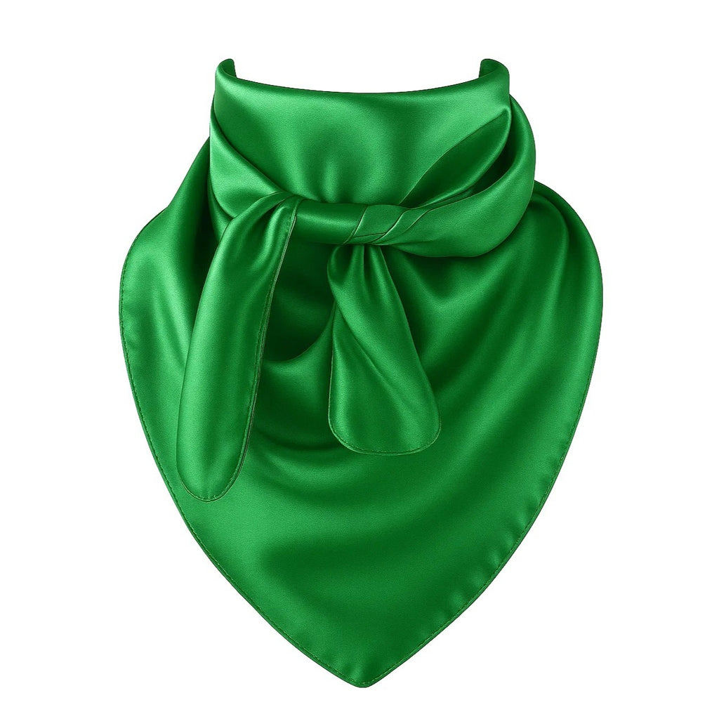 Green Wild Rag Scarf 23x23" Satin Western Accessory Cowgirl or Cowboy