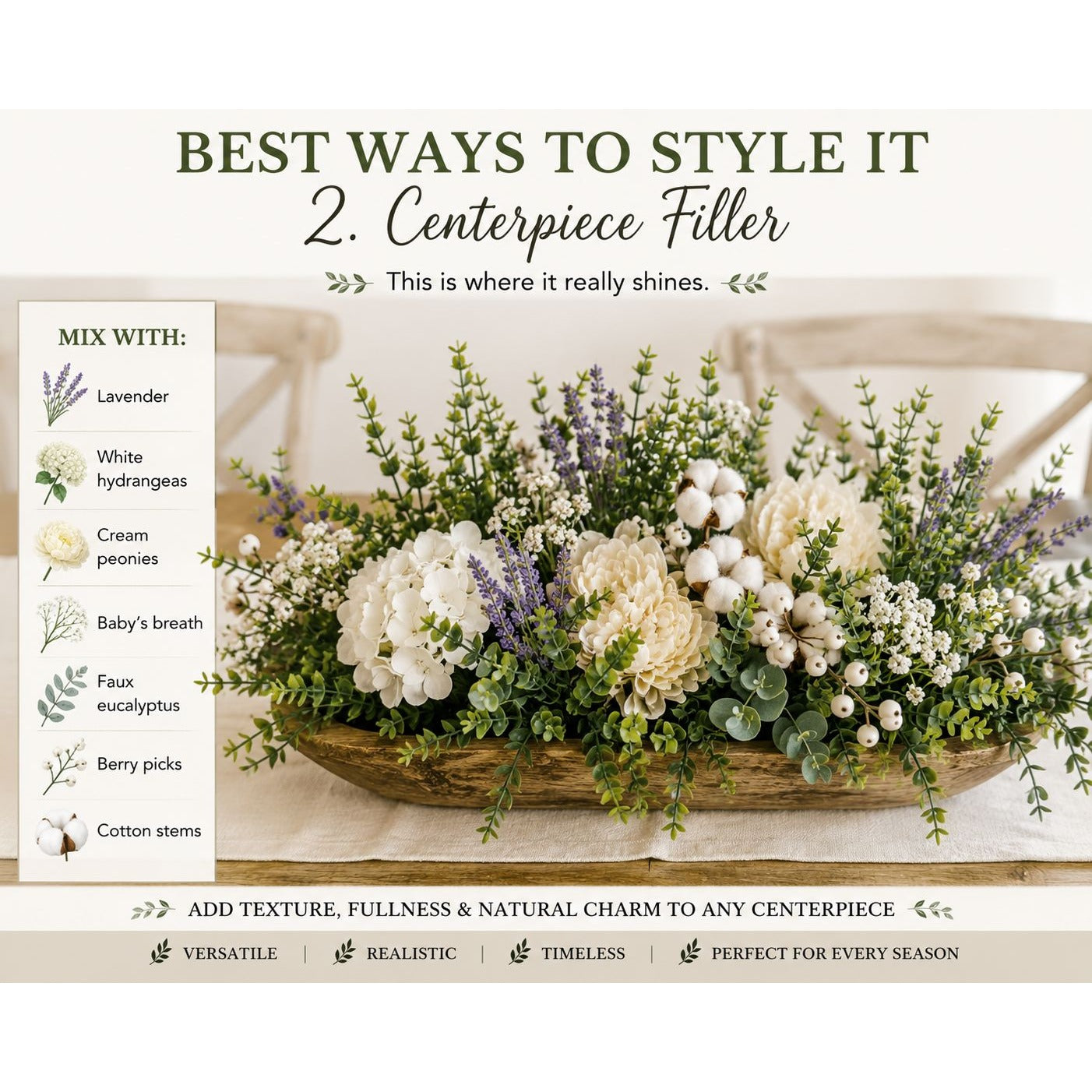 Faux Boxwood Eucalyptus Stems UV Resistant Artificial Greenery Bushes Set of 2 Farmhouse Decor Wreath Making Supplies