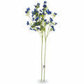 Artificial Cobalt Blue Dogwood Stems 2 Pcs Faux Wax Flower Blue Floral Bold Decor Vase Filler 24 Inch