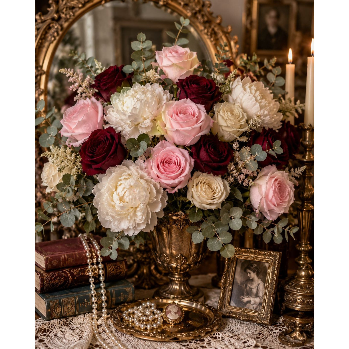 Artificial Light Pink Rose Stems Set of 6 Faux Blush Roses 20 Inch Wedding Cottage Garden Baby Shower Decor