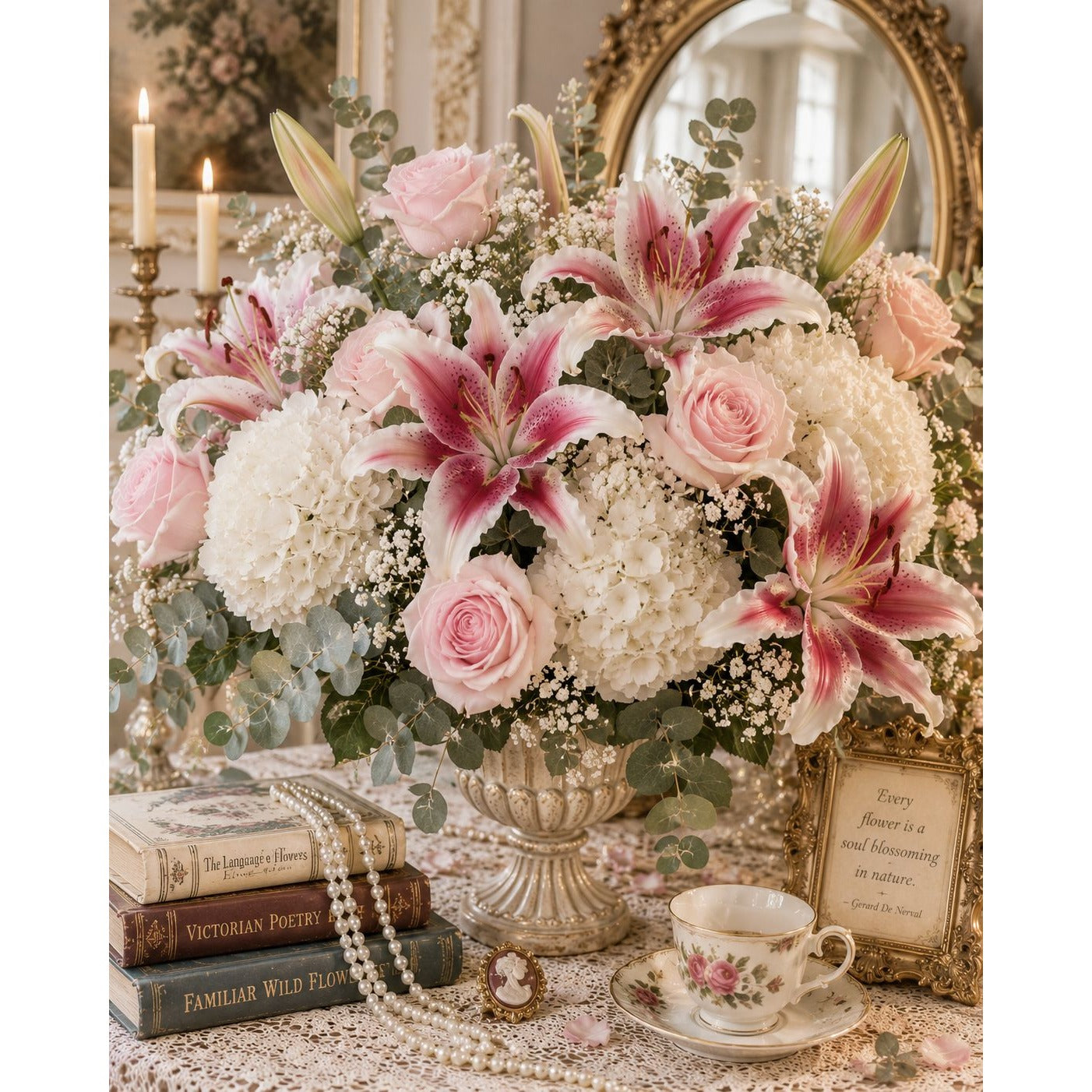 Artificial Light Pink Rose Stems Set of 6 Faux Blush Roses 20 Inch Wedding Cottage Garden Baby Shower Decor