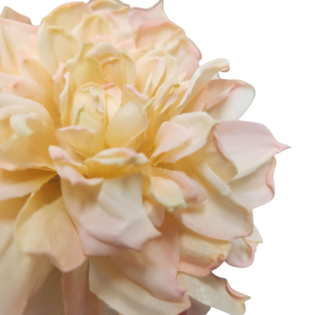 Cream Blush Artificial Dahlia Stems, Set of 3, 11 Inch