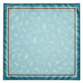 Womens Satin Turquoise Paisley Square Scarf Coastal Chic Western Cowgirl Resort Wear Hair Scarf Head Scarf Neck Scarf Bag Scarf 35x35