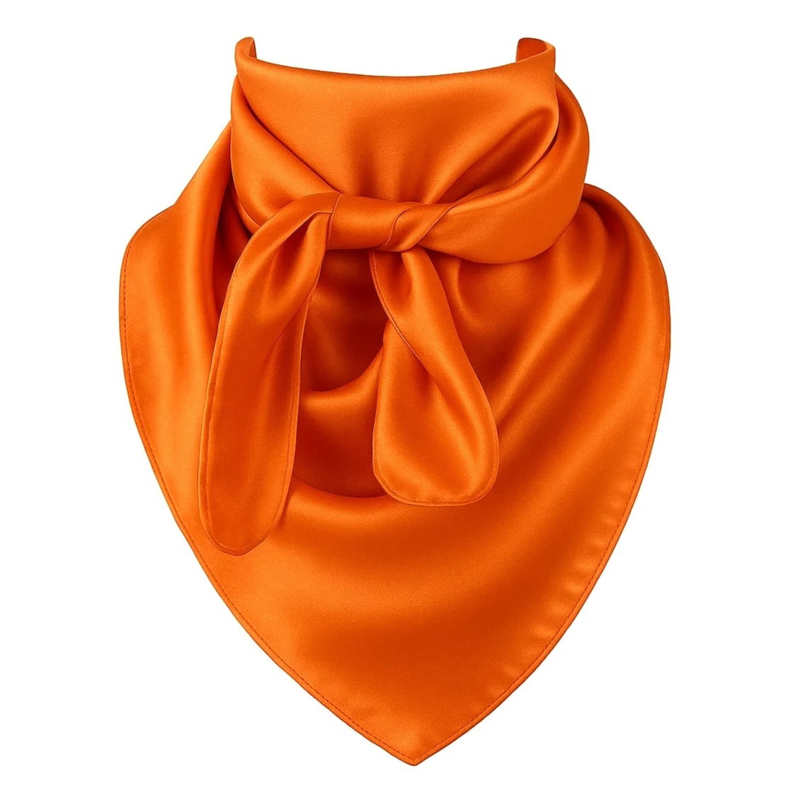 Orange Wild Rag Scarf 35x35 Satin Western Cowgirl Cowboy Bandana