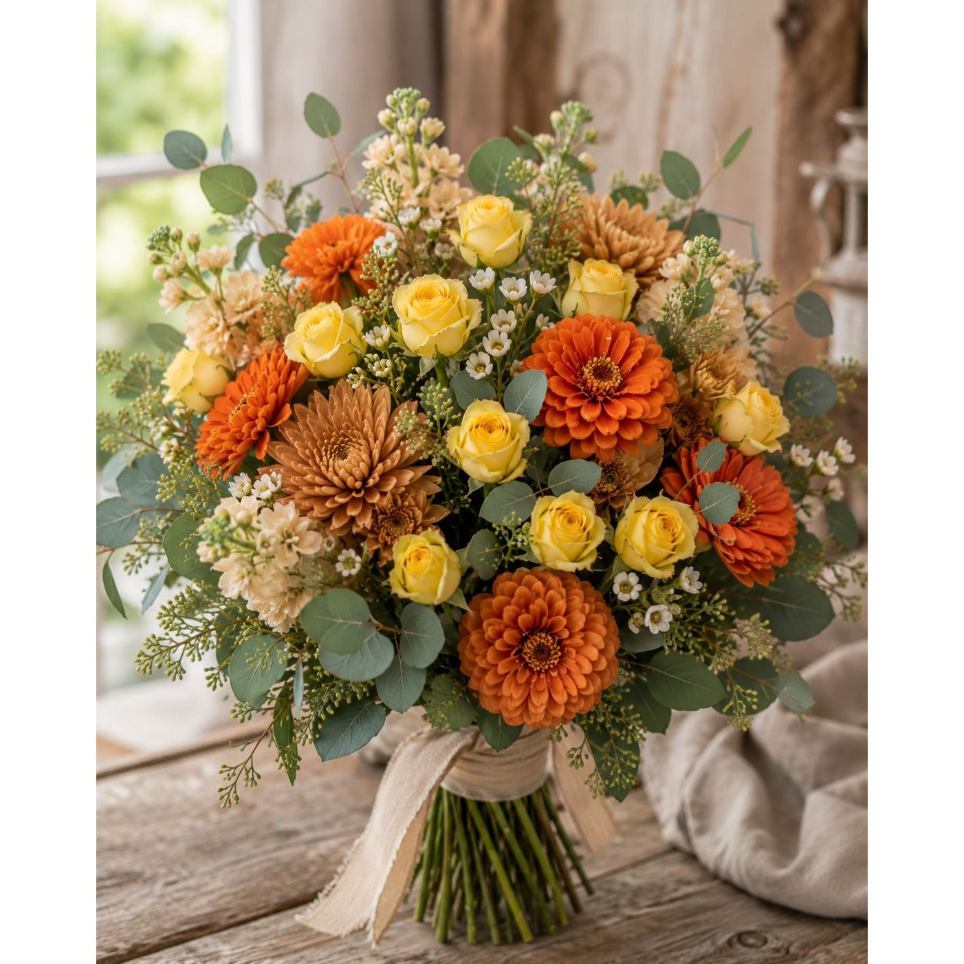 Yellow Artificial Roses 12 Stems Faux Silk Rose Bouquet Small Roses Wedding Flowers Floral Supplies