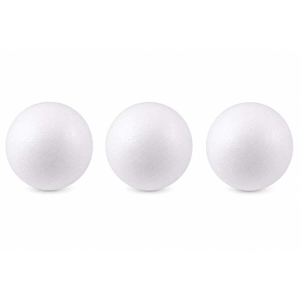 Set of 3 Foam Balls 4 Inch White Styrofoam Craft Balls Floral Arrangement Supplies DIY Topiary Vase Fillers Crafting Forms