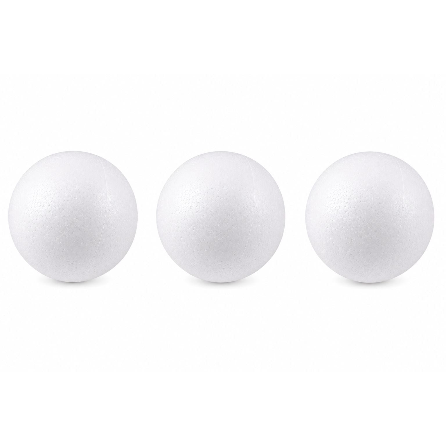 Set of 3 Foam Balls 4 Inch White Styrofoam Craft Balls Floral Arrangement Supplies DIY Topiary Vase Fillers Crafting Forms