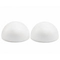 White Styrofoam Foam Domes Set of 2 Floral Half Balls 7.75 Inch Craft Foam Centerpiece Base DIY Wedding Supplies