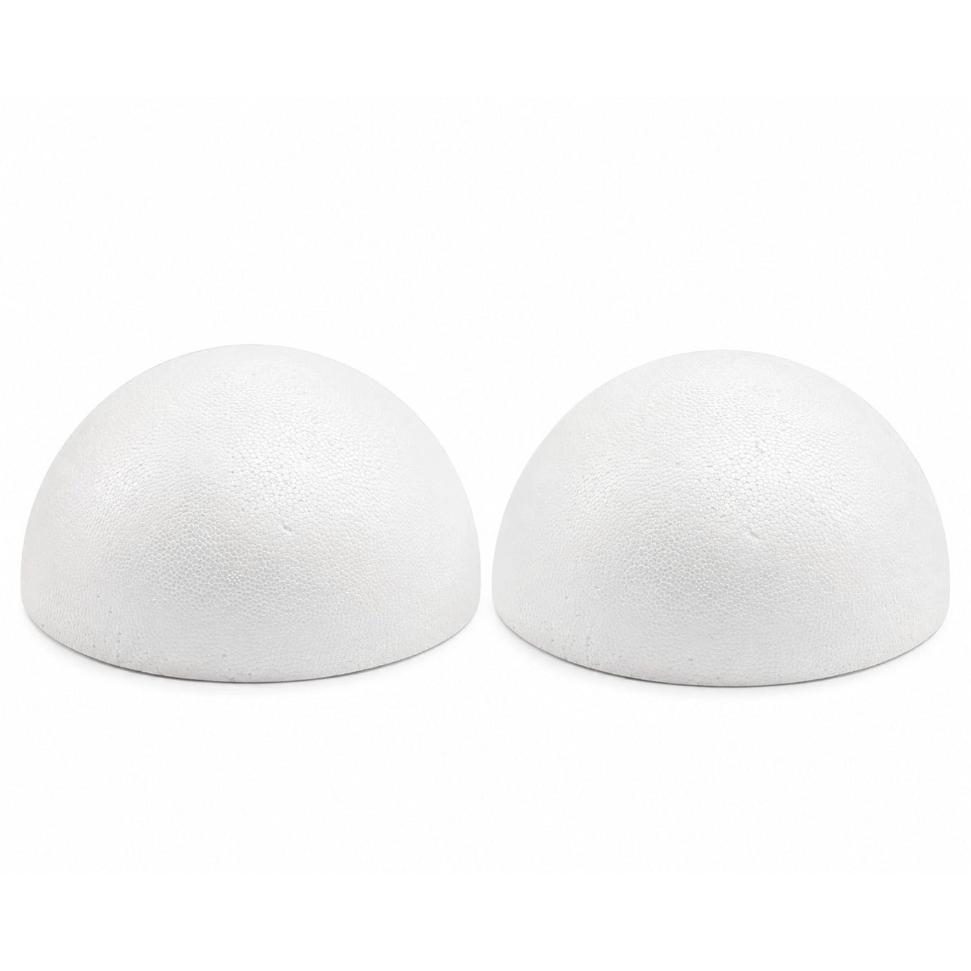 White Styrofoam Foam Domes Set of 2 Floral Half Balls 7.75 Inch Craft Foam Centerpiece Base DIY Wedding Supplies