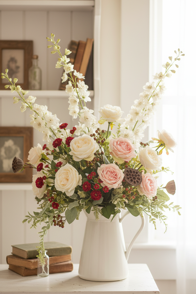 Red Mini Spray Roses - Corrected Vase Arrangement
