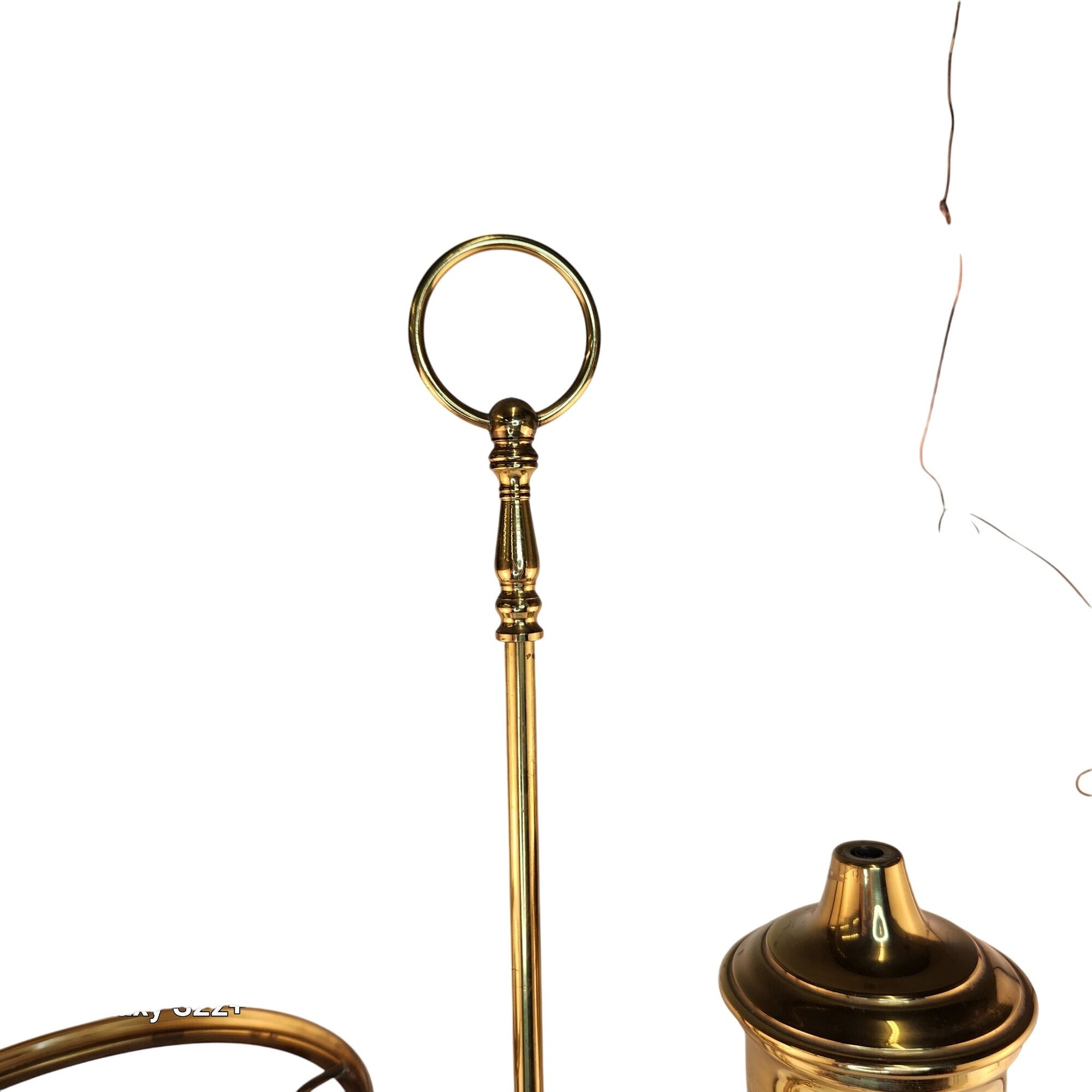 Vintage Victorian Student Lamp Brass Milk Glass Dual Light Desk Lamp Oil Electric Style 24in