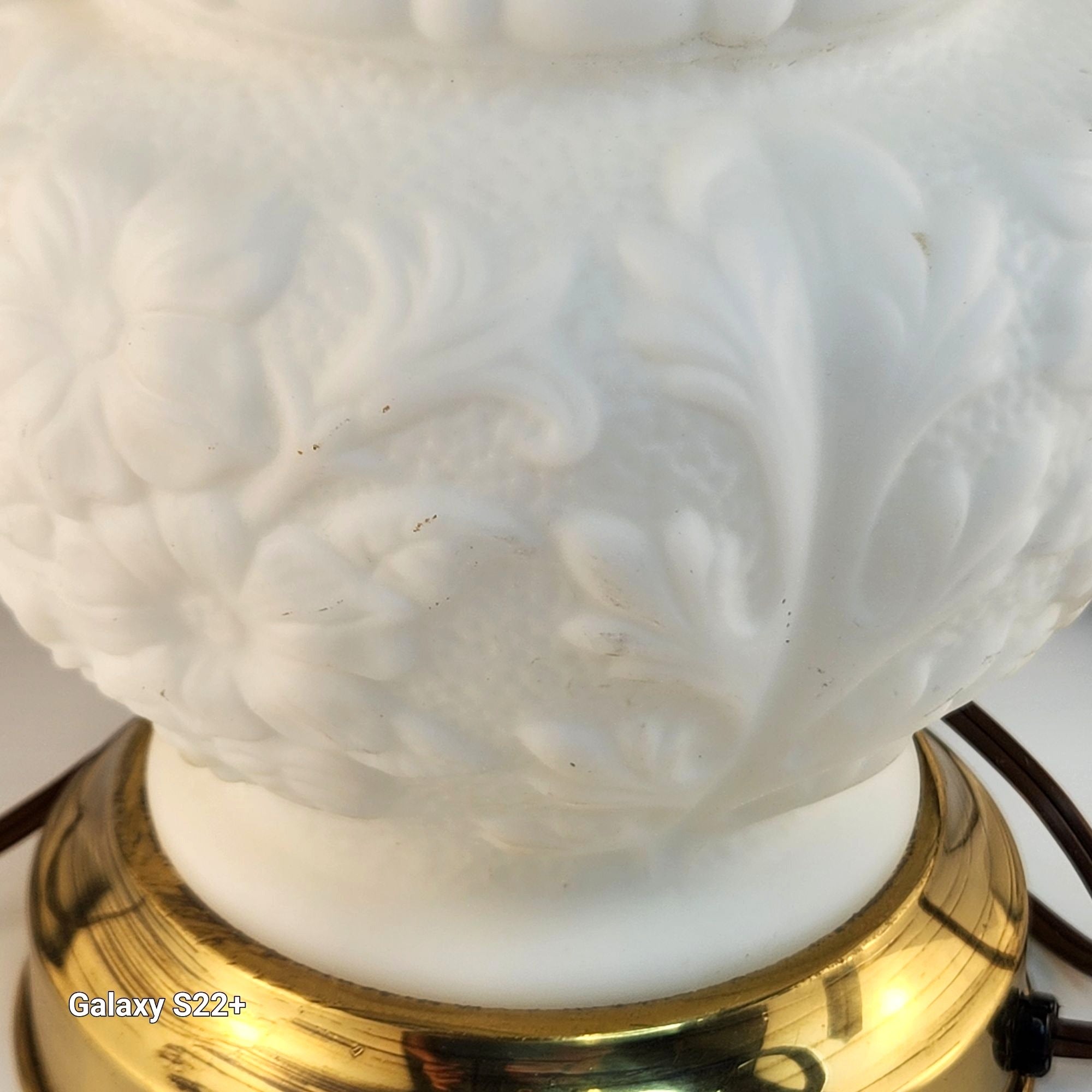 Vintage Victorian Student Lamp Brass Milk Glass Dual Light Desk Lamp Oil Electric Style 24in